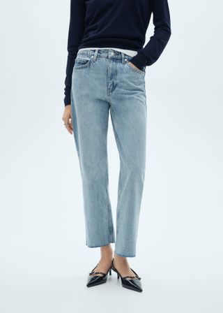 Blanca Straight-Fit Cropped Jeans