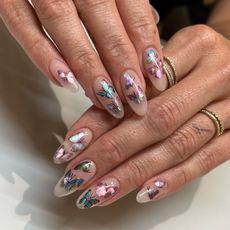 Holographic butterfly nails