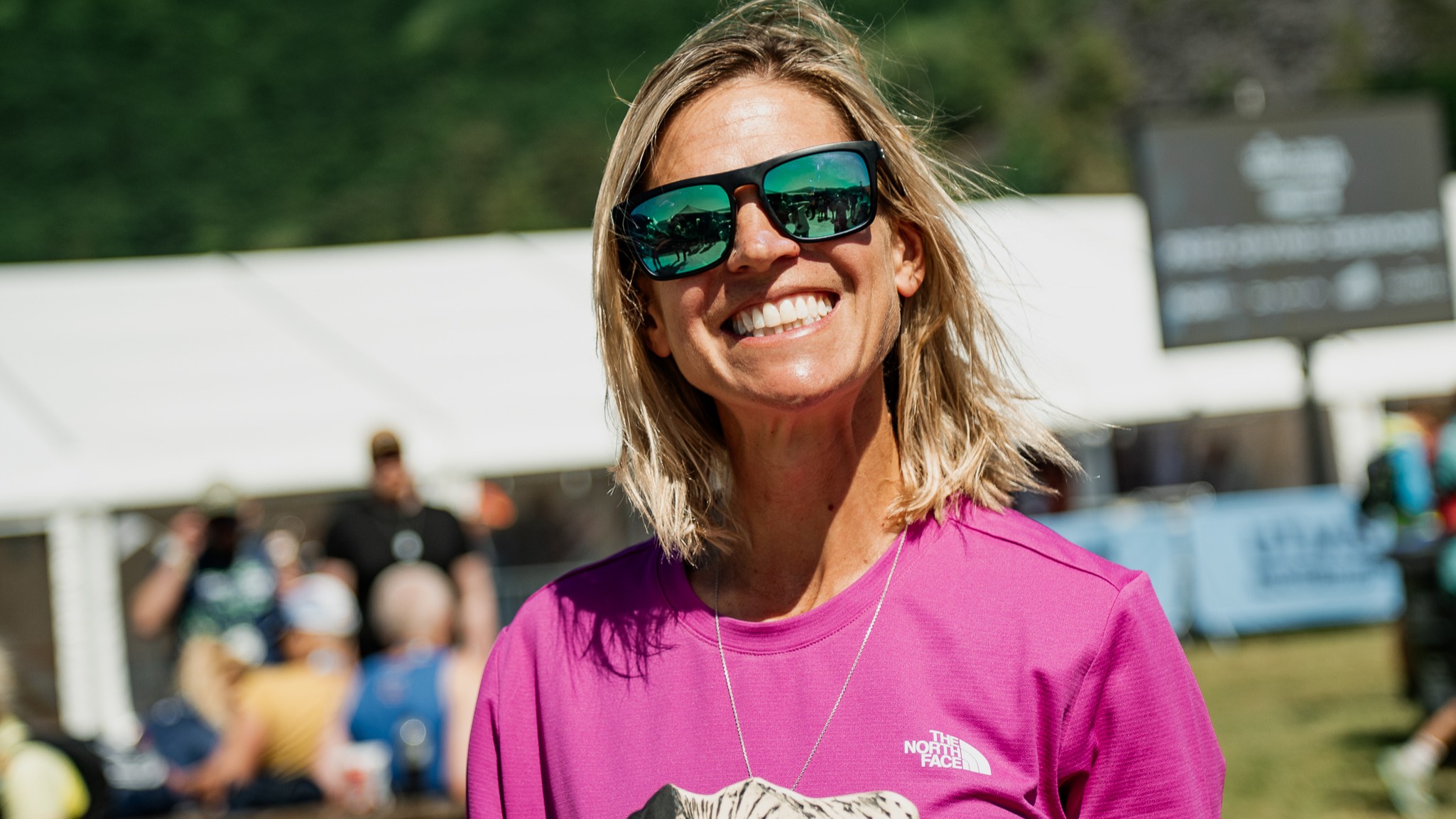 Stephanie Case after winning the Ultra Trail Snowdonia 100k in 2025