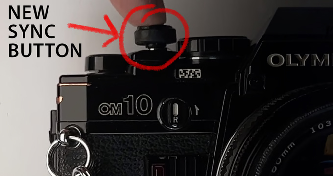 The I'm Back Roll shutter sync button
