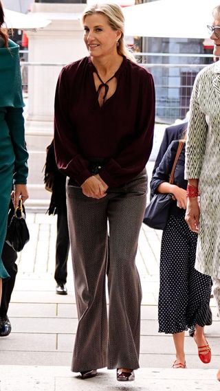 Duchess of Edinburgh arrives to attend the British Fashion Council event at Burlington House in London