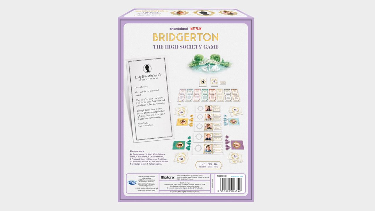 Bridgerton: The High Society Game box back