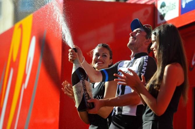 John Degenkolb (Giant-Shimano) pops another bottle of Cava