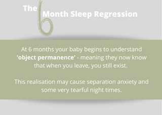 A graphic explaining the 6 month sleep regression