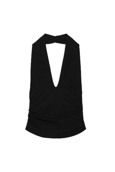 ZARA, Ruched Halter Top