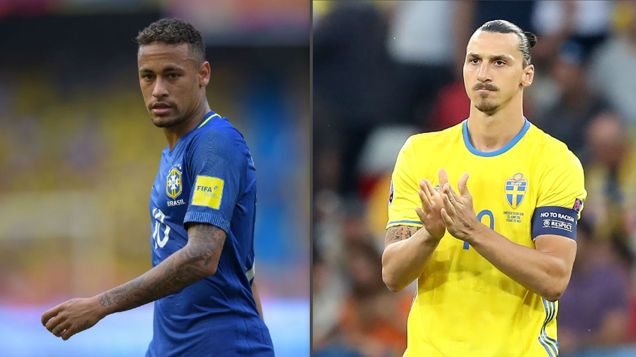 Neymar Brazil Zlatan Ibrahimovic Sweden Fifa World Cup