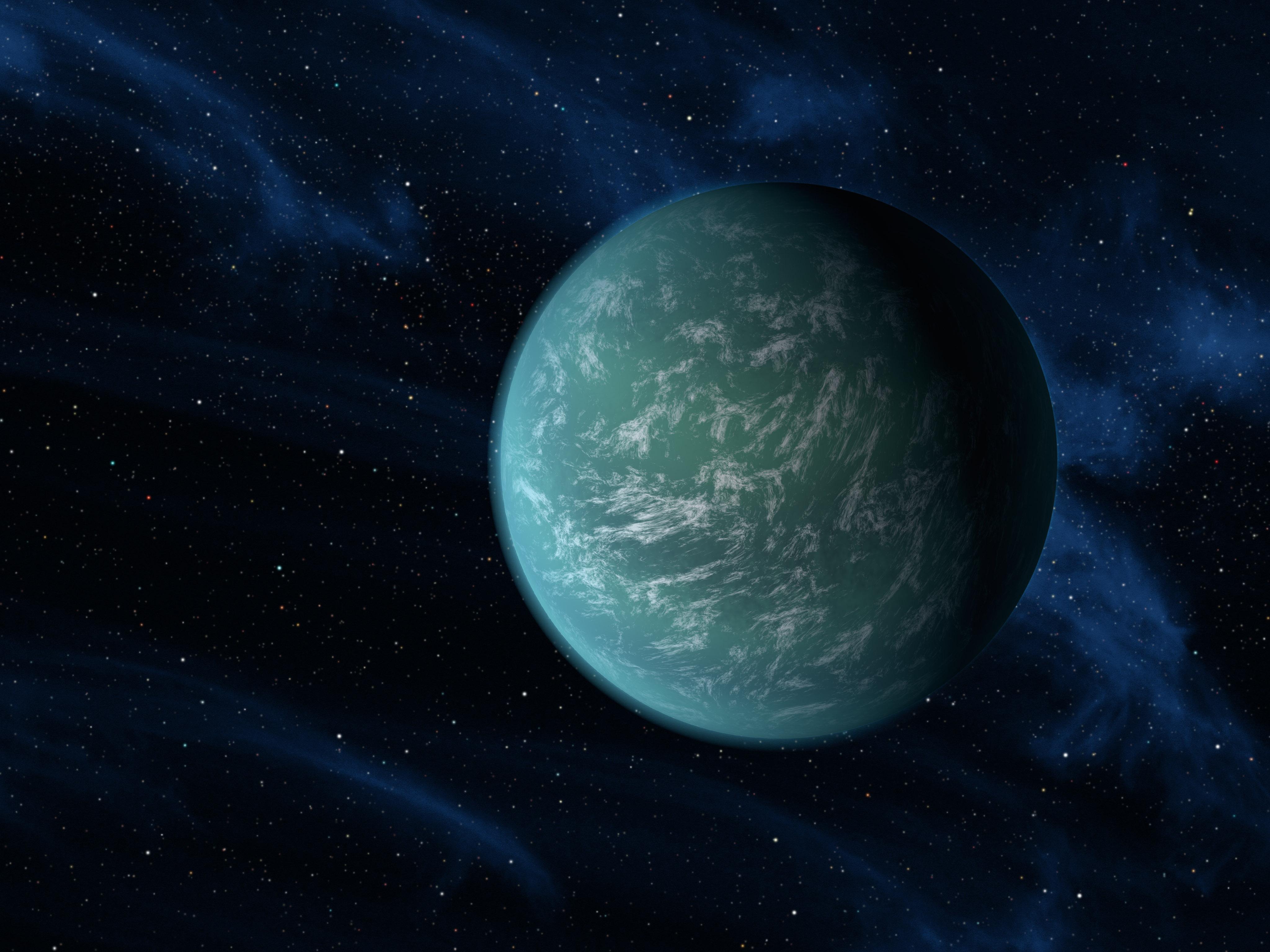 Habitable green exoplanet