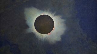 Howard Russell Butler's painting depicts the solar eclipse of 1918 as seen from Oregon.