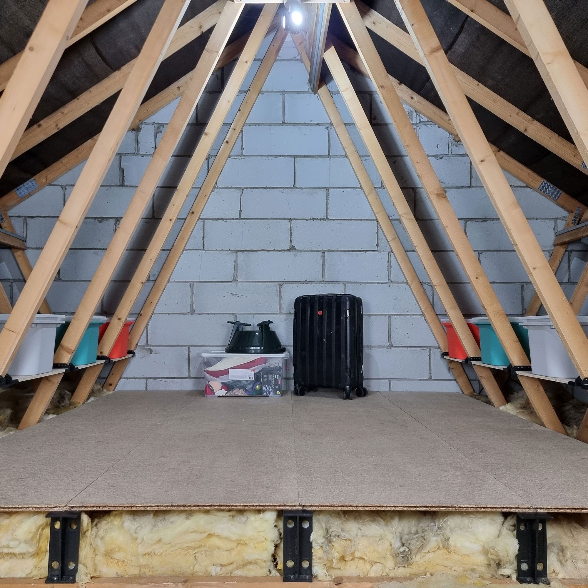 Attics using Loft Leg storage stystems