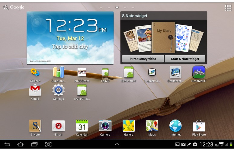 Samsung Galaxy Note 10.1 (Verizon Wireless) Interface
