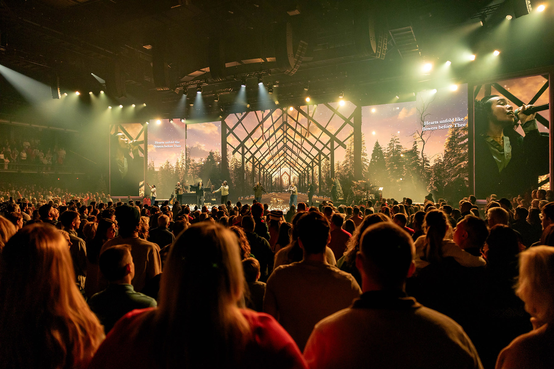 Crossroads&amp;rsquo; flagship Oakley campus recently integrated L-Acoustics L-ISA immersive audio technology with its existing L-Acoustics main PA components.