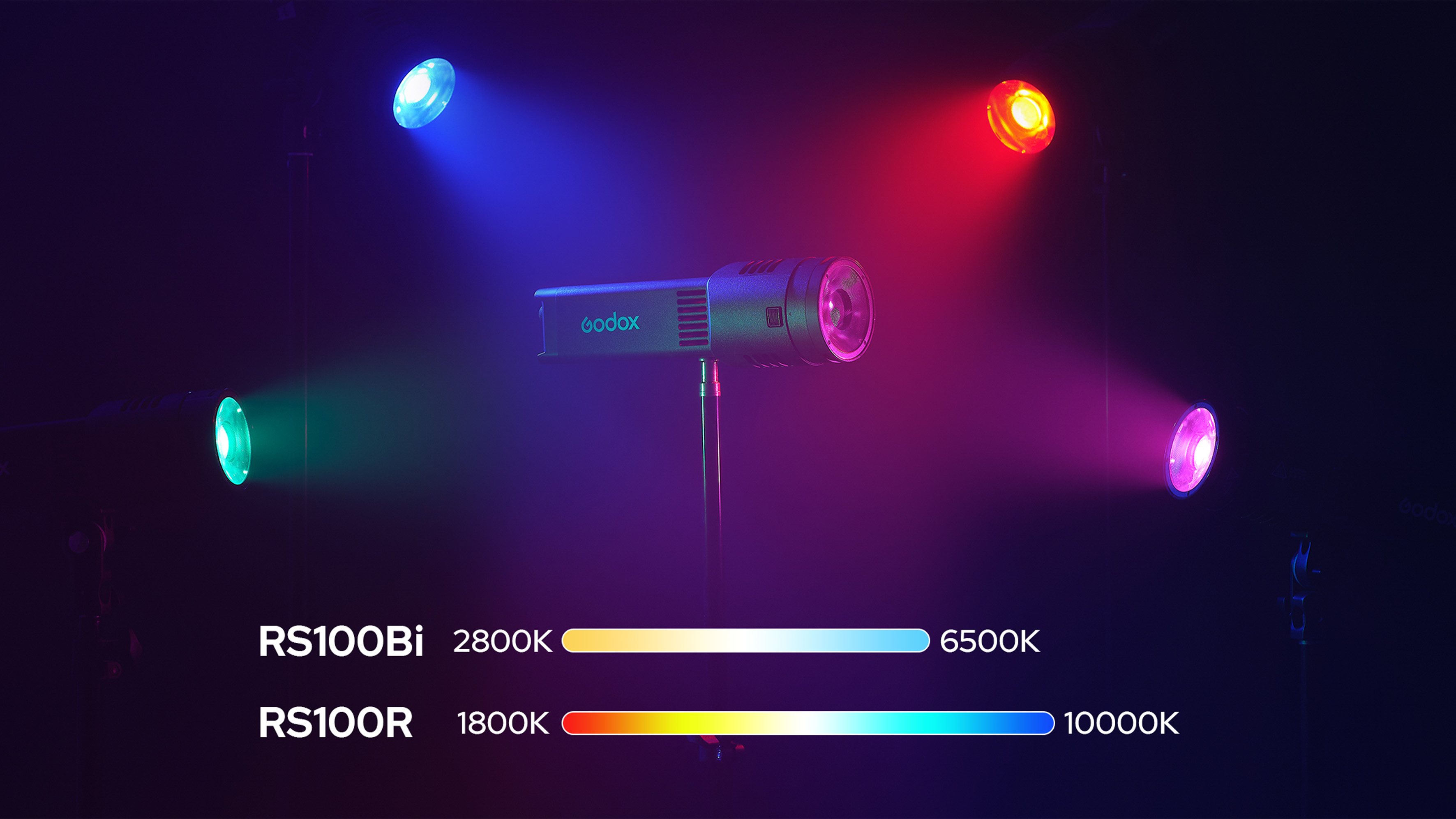A portable studio lighting system.