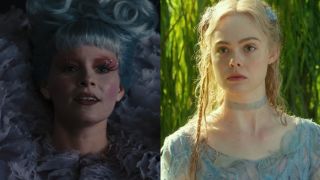 Elizabeth Banks' Effie and Elle Fanning's Aurora side by side