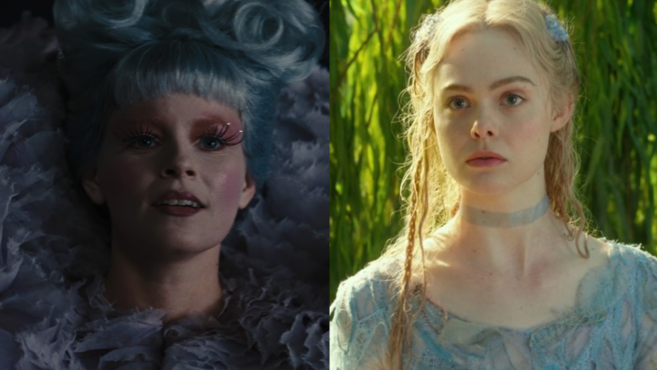 Elizabeth Banks' Effie and Elle Fanning's Aurora side by side