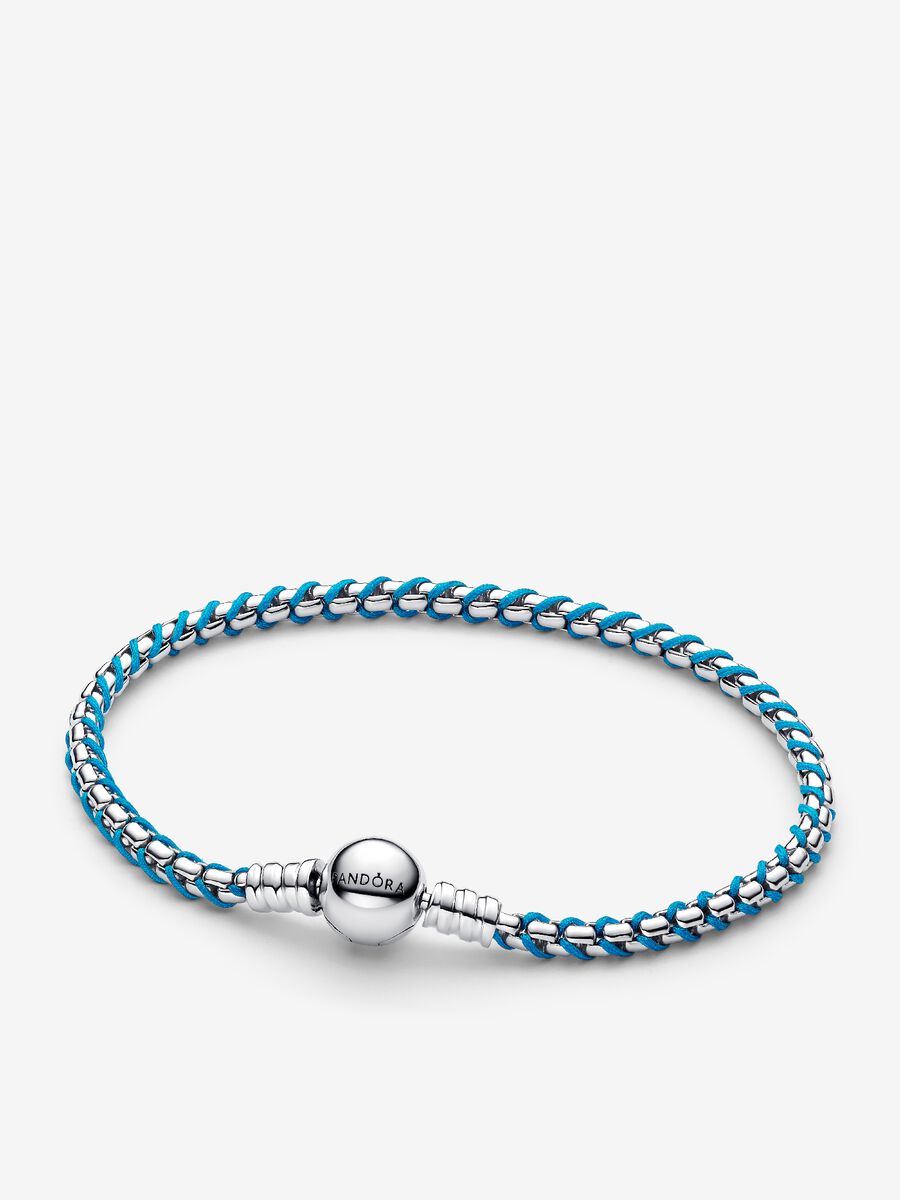 Blue Cord Snake Chain Bracelet