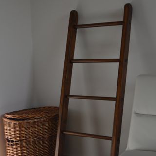 Small multi purpose home decorative wooden ladder