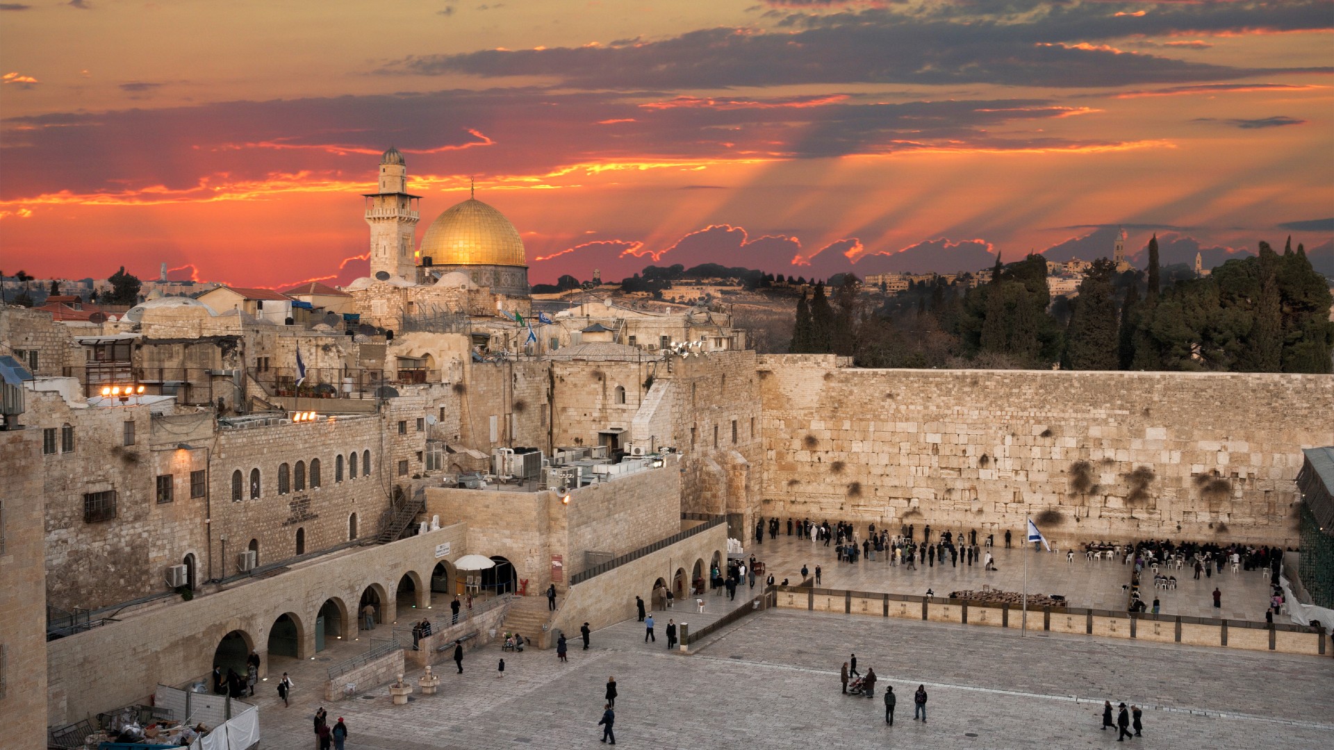 Western Wall at the Dome of the Rock on the Temple Mount in Jerusalem, Israel.