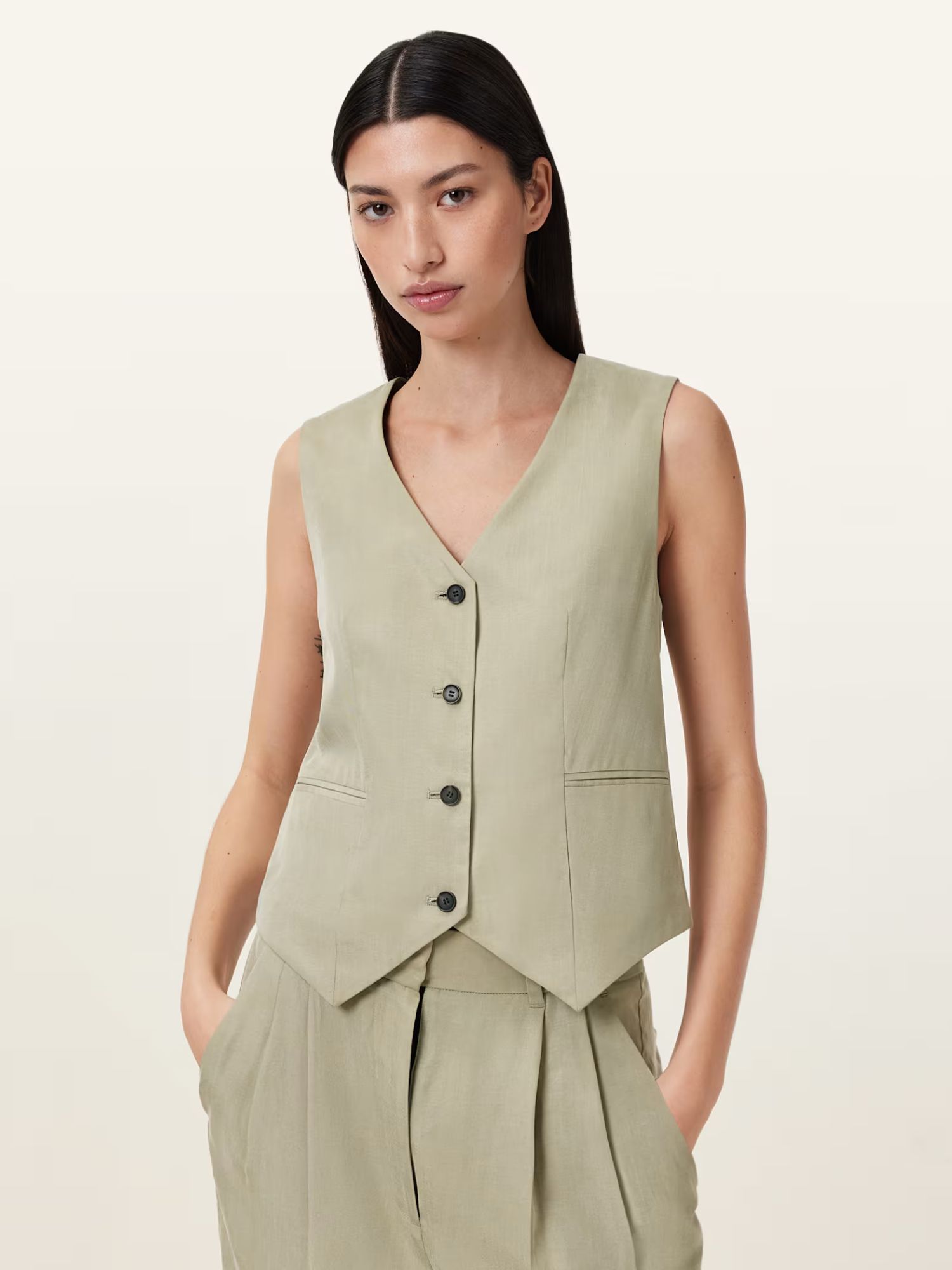 All Saints Averie Relaxed Fit Waistcoat