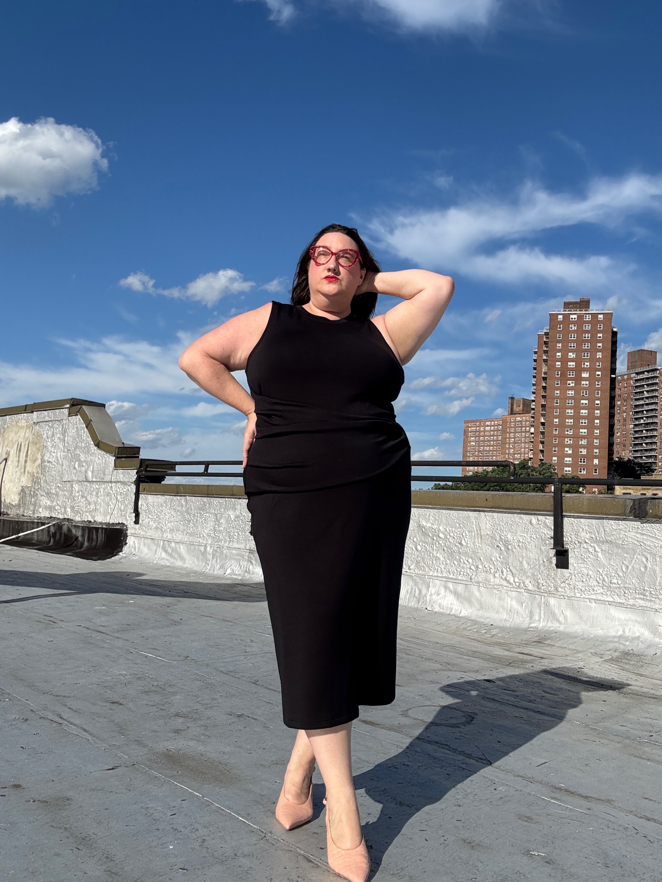 Sarah Chiwaya styles plus-size summer workwear from Spanx