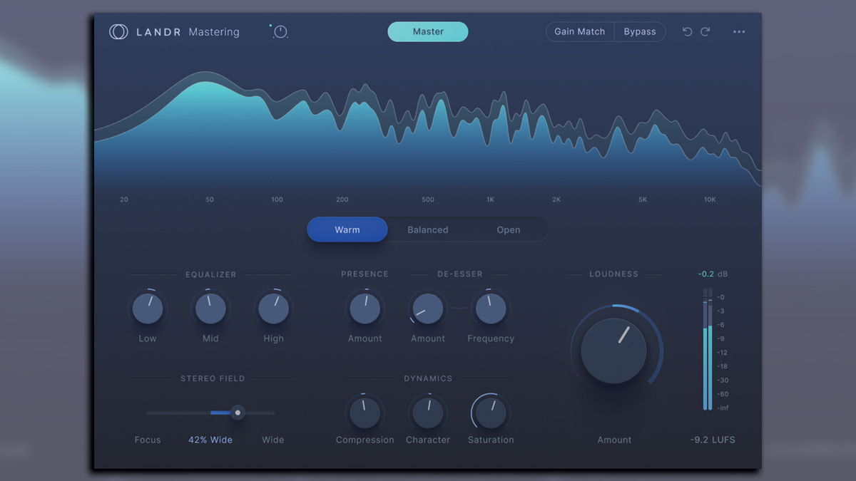 landr mastering plugin