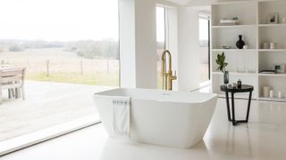 downstairs bathroom ideas white freestanding bath