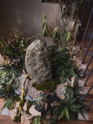 Detail of botanical installation by Satoshi Kawamoto at Sachi, photography Andrew Urwin