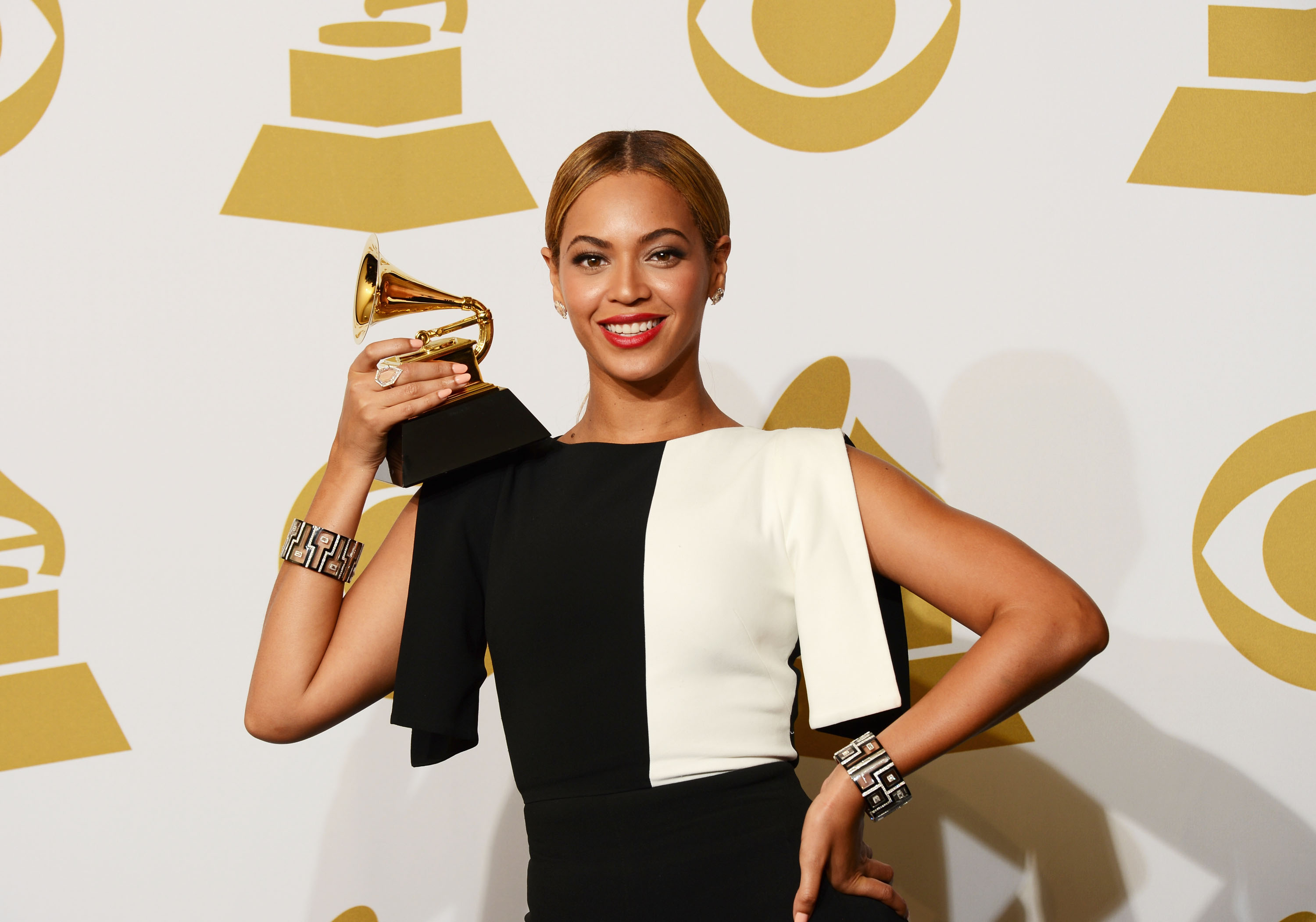 poses in the press room at the 55th Annual GRAMMY Awards at Staples Center on February 10, 2013 in Los Angeles, California.