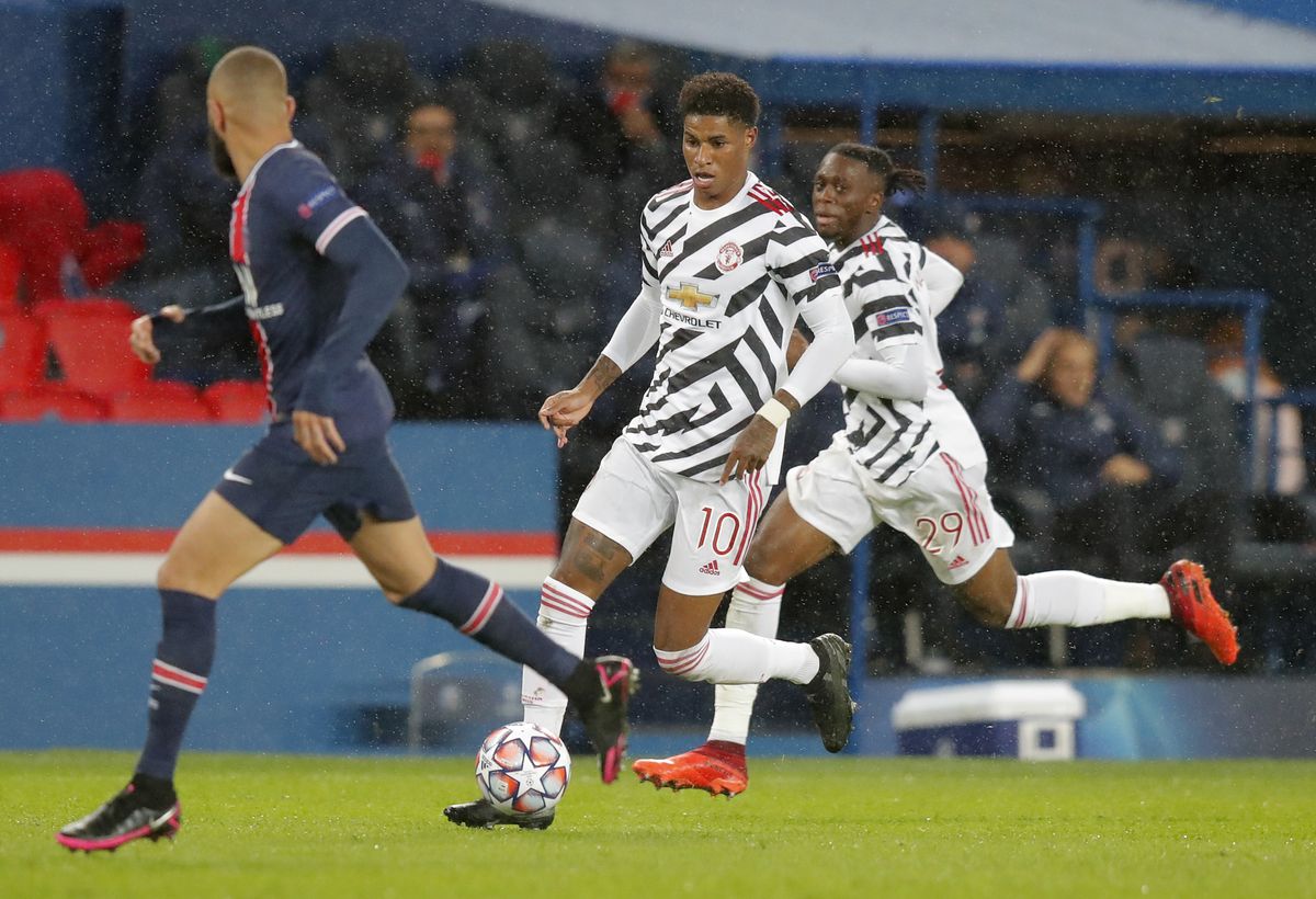 Marcus Rashford hit the winner as Manchester United secured Champions League victory at Paris Saint-Germain.