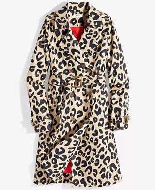 On 34th, Leopard-Print Classic Trench Coat
