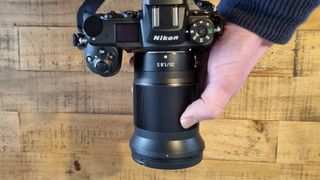 The Nikon Z 20mm f/1.8 S lens from above