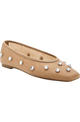 The Evie High Crystal Ballet Flat