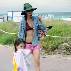 Katie Holmes And Suri Cruise Sighting On South Beach