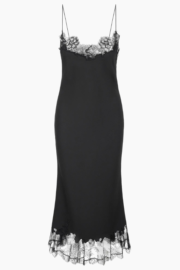 Staud, Nadia Lace-Trimmed Midi-Dress