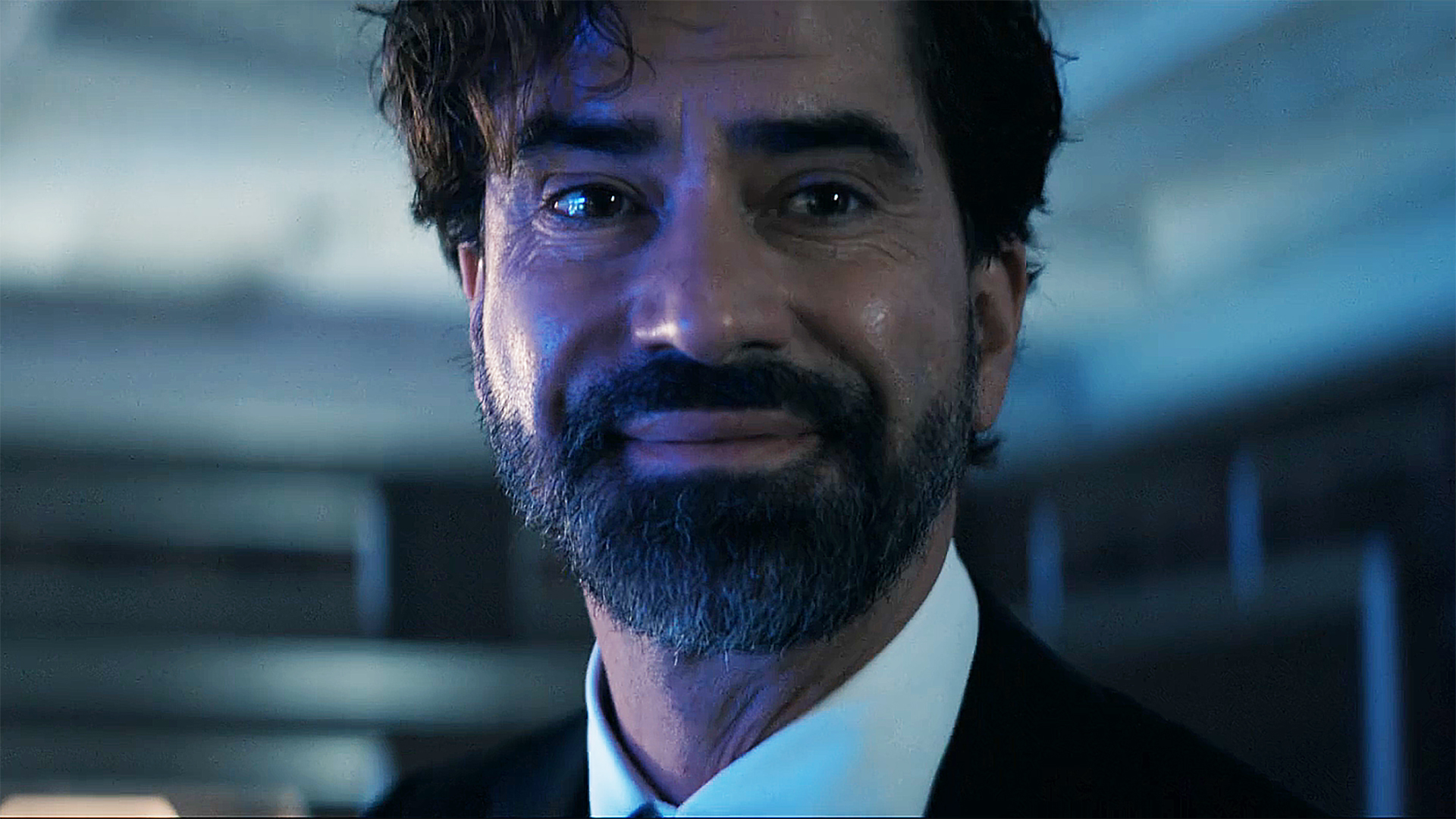 A close up of Hamish Linklater&#039;s Cipher smiling in Gen V season 2 episode 4