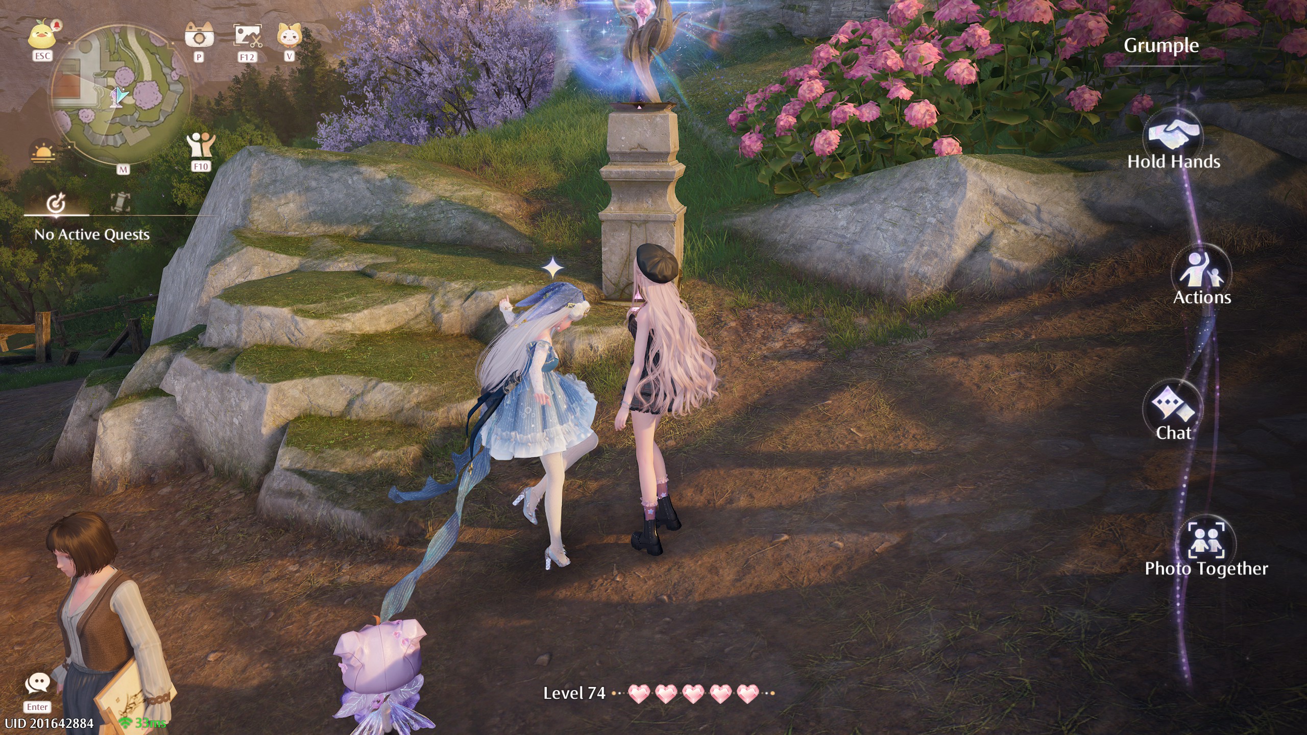 The co-op menu in Infinity Nikki.