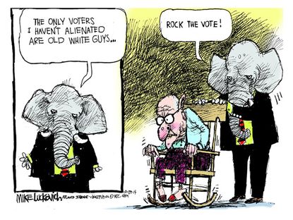 Political cartoon GOP Rock the Vote midterms