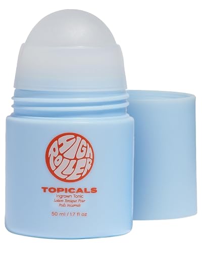 Topicals High Roller Ingrown Hair Serum | Roll-On Tonic to Soothe and Calm Irritated Skin on Face, Armpits and Bikini Areas | Contains Salicylic and Glycolic Acid | Vegan and Cruelty-Free (1.7 Fl Oz)