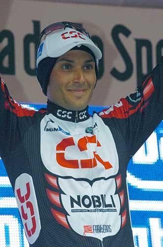 Ivan Basso looks extremely satisfied after his stage win