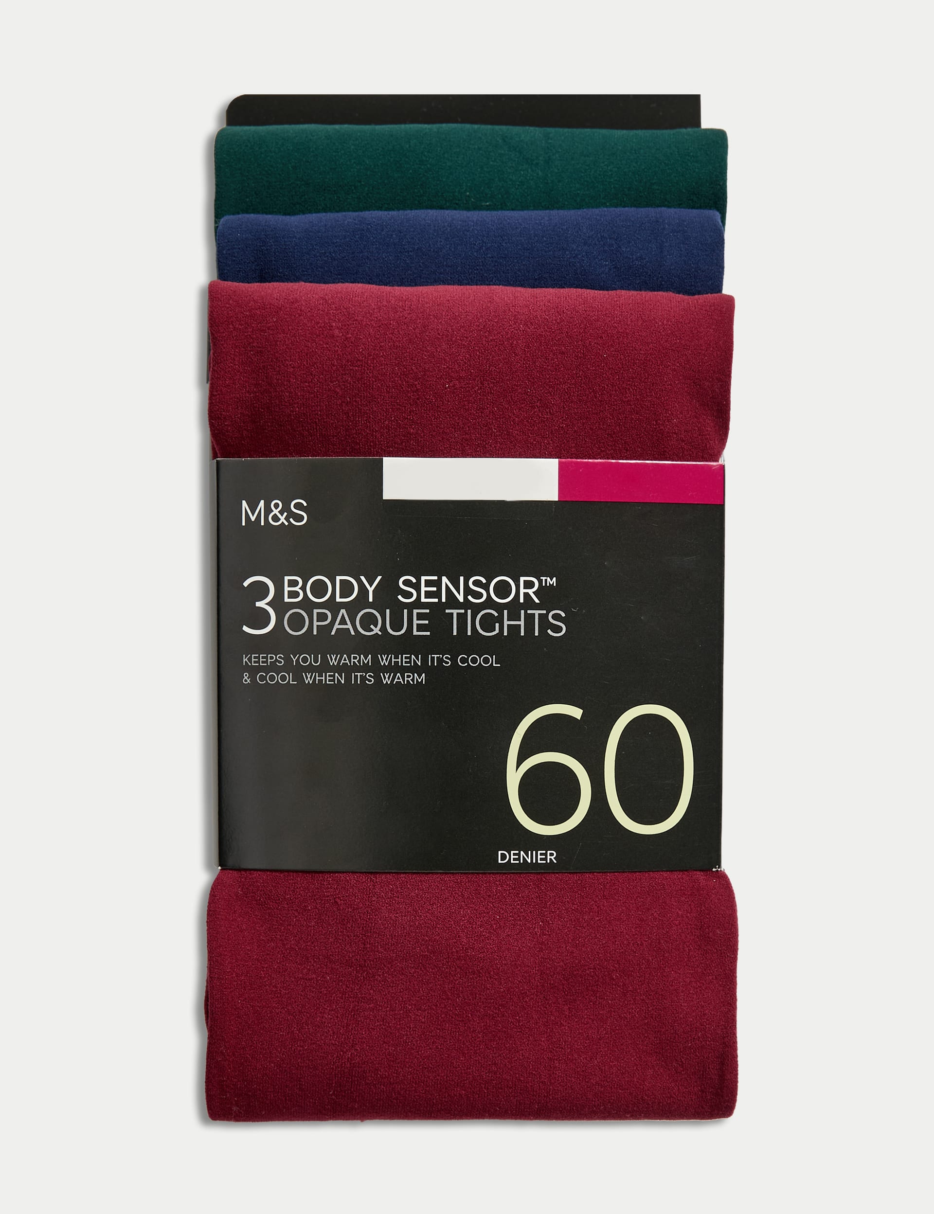 3pk 60 Denier Body Sensor™ Tights