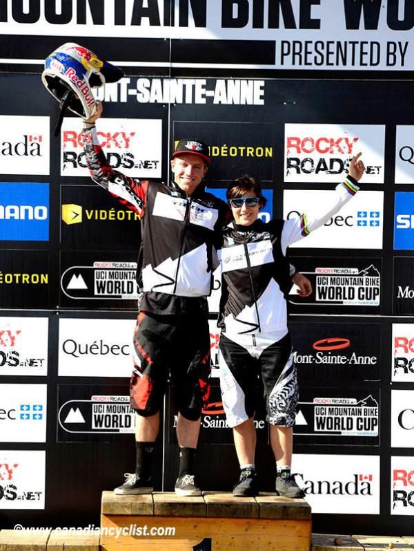 World Cup leaders, Aaron Gwin and Emilie Ragot