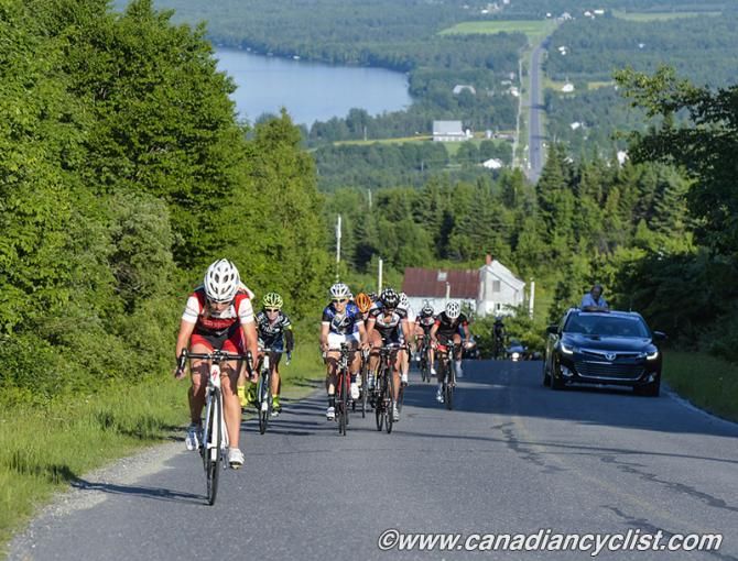 Megan Rathwell (IRC p/b Robert Cameron Law/Rumble) about to get caught 4th time up the climb