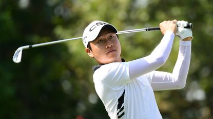 Jeunghun Wang golf shot follow through