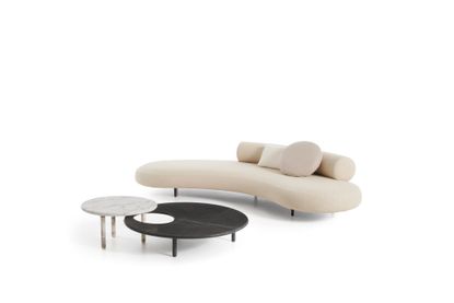 Elisa Ossino honore collection for De Padova, comprising tables and sofa