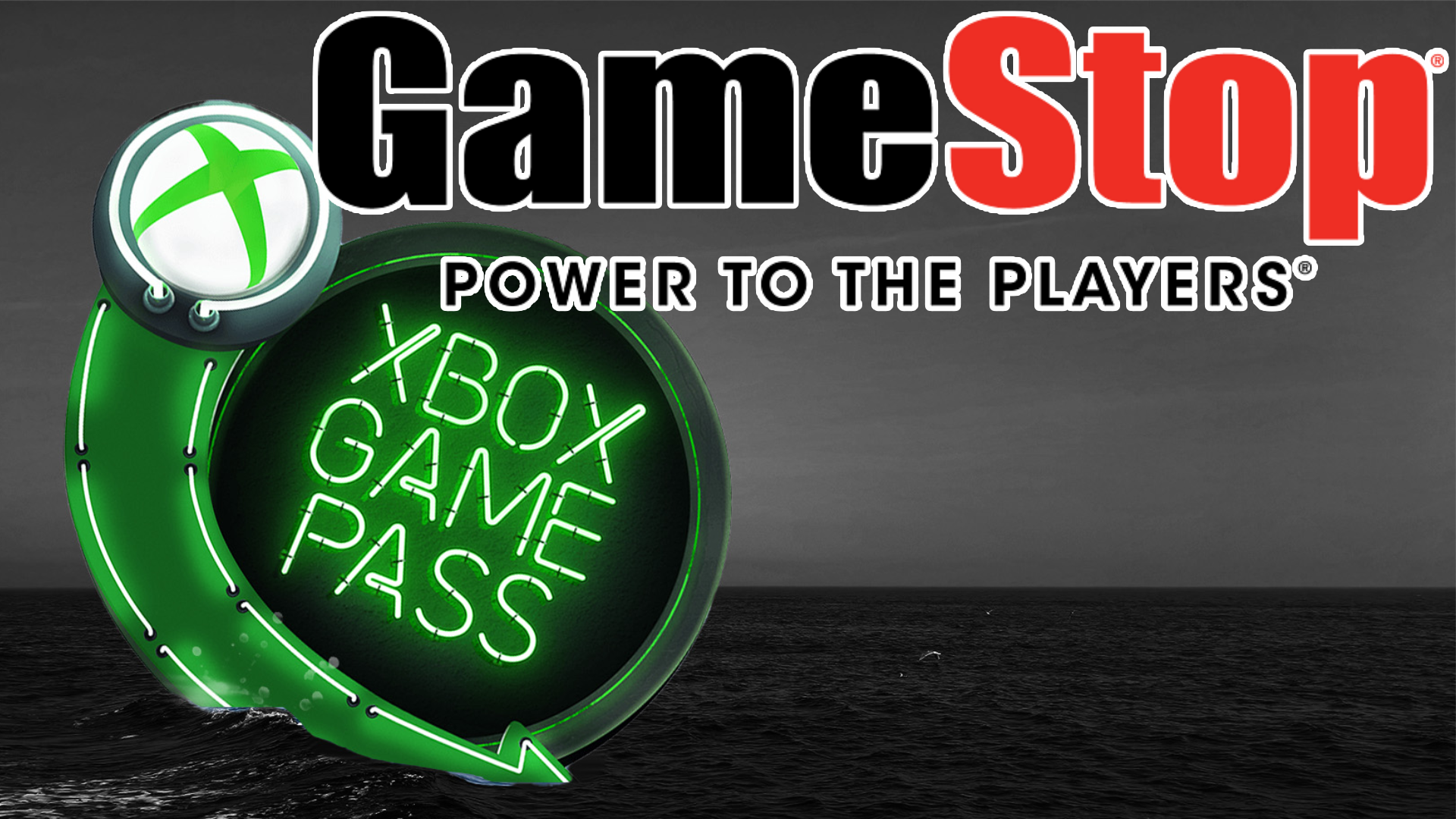 Xbox Game Pass logo and GameStop logos
