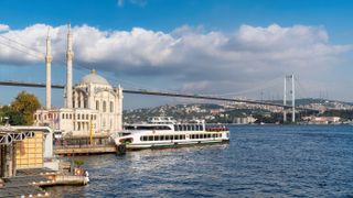 Ortakoy Mosque and the Bosphorus Bridge in Istanbul