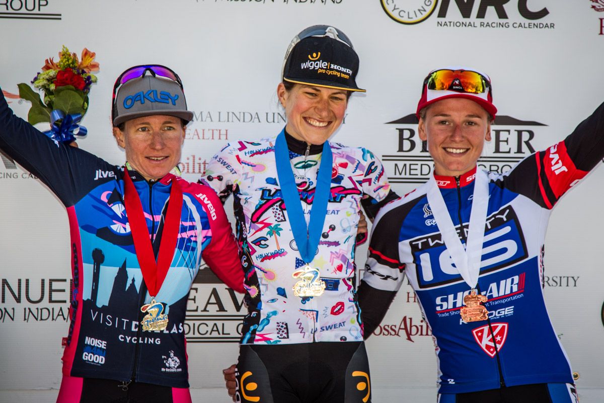 The top three for the women