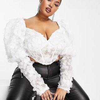 ASOS 3D corset style blouse