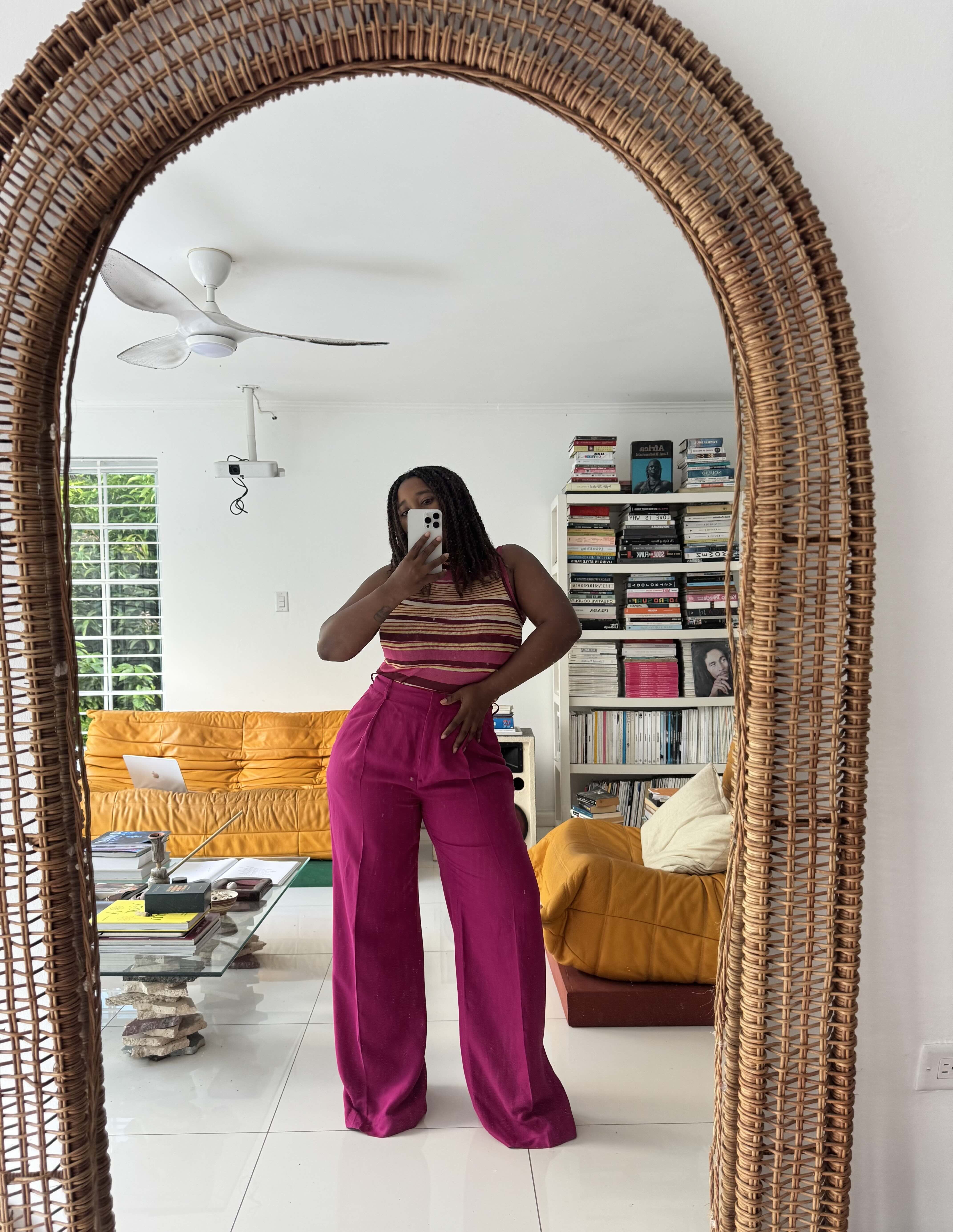 Mecca James-Williams wearing a work outfit to a professional conference