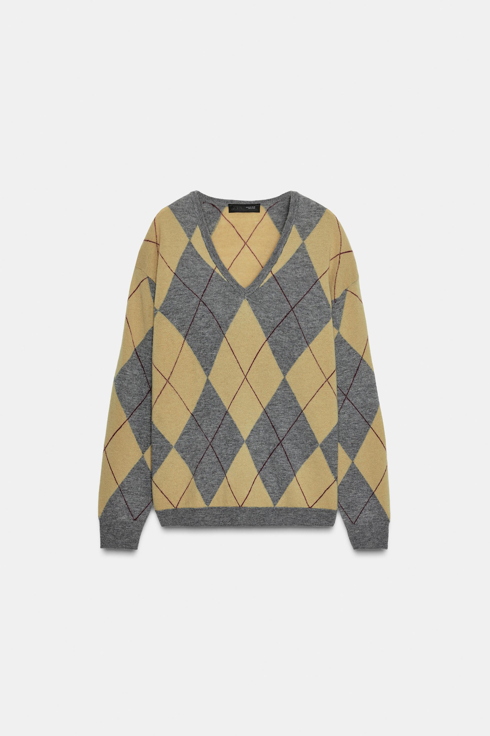 100% Wool Diamond Sweater
