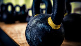 Kettlebell in a gym